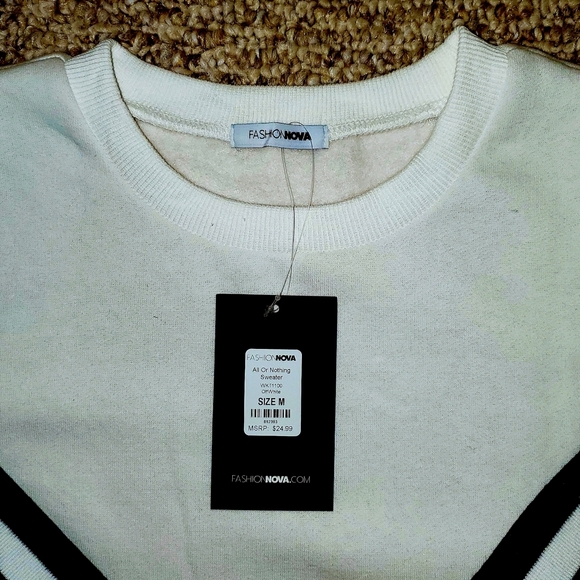 FN All or Nothing White Sweatshirt sz M - Picture 3 of 5
